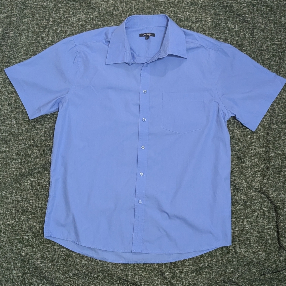 George Light Blue Casual Button Down Shirt
